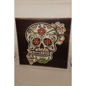 Día De Los Muertos Wooden Hanging Art